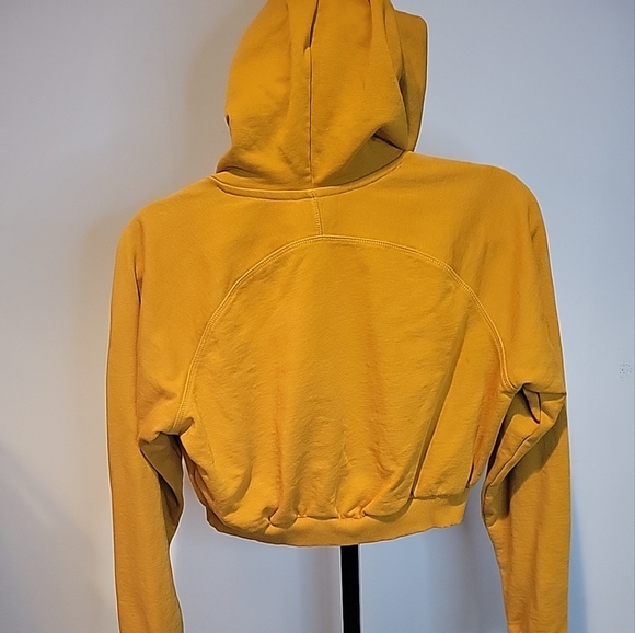 Gymshark Yellow Cropped Hoodie Relaxed Fit - Picture 2 of 7